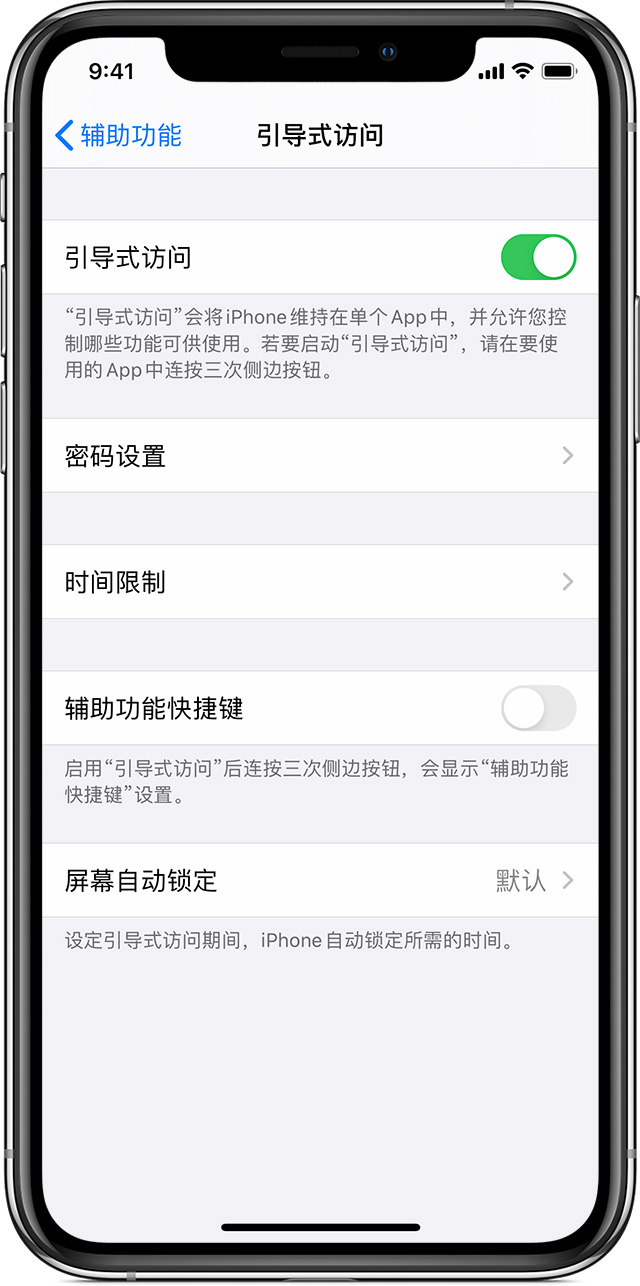 黎母山镇苹果手机维修分享如何在 iPhone 上退出引导式访问 